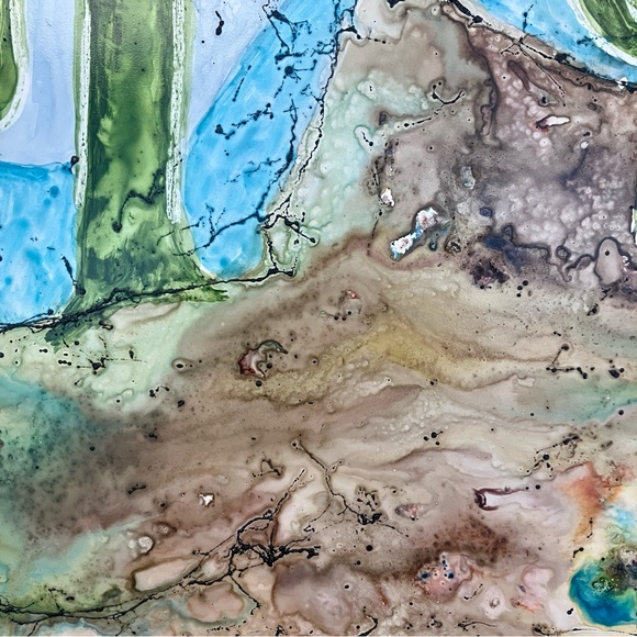 Semi Abstract Desert Landscape Watercolor Original Art Painting - Picture 12 of 16